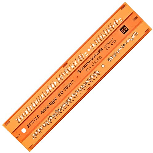 Buchstaben-Schablone, kursiv, 2,5 mm