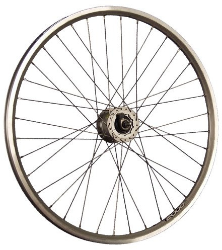 26 Pulgadas Rueda Delantera Bici ZAC2000 Dinamo DH3R35 Plateado