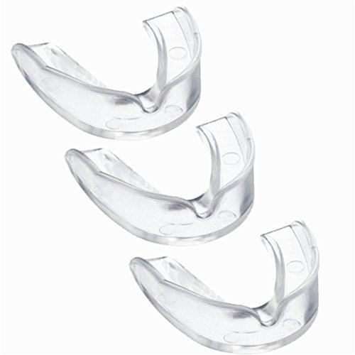 3er SPARSET BAY® CE GEPRÜFT für SENIOR JUGENDLICHE Set Zahnschutz single TRANSPARENT Mundschutz Gebißschutz Sport ERWACHSENE HERREN DAMEN Junior Jugend weiß transparent klar farblos 3 Stück