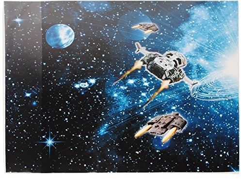 alles-meine.de GmbH Schreibtischunterlage/Unterlage - Weltraum - Space - Raumschiff - 50 cm * 39 cm - Tischunterlage/Knetunterlage/Bastelunterlage - abwaschbar - abwisc..