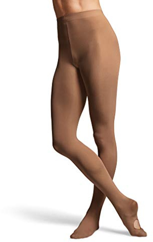 Bloch Dance Girls Contour Soft Adaptatoe Tights, Coffee, Child-Large