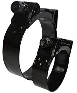 MIKALOR Supra W2 Stainless Steel Gloss Black T Bolt Marine Heavy Duty Hose CLAMP (1, 31-34mm)