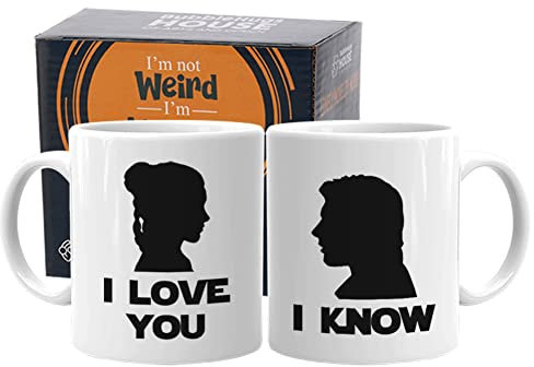 DAONEG Kaffeetasse für Paare, 325 ml, Weiß
