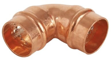 22mm Solder Ring 90 Degree (Yorkshire) Elbow. Pack of 3 Wrass Approved