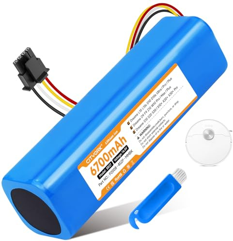 CITYORK 6700mAh/14.4V Li-ion Batteria per Dreame L10s Ultra L10 D10 D10s Z10 Pro/Ultra/Plus, per Dreame D9 F9 Max/Pro, per Xiaomi Robot Vacuum X20+ X10+ Plus/Pro/Max P2008-4S2P-MMBK Batteria
