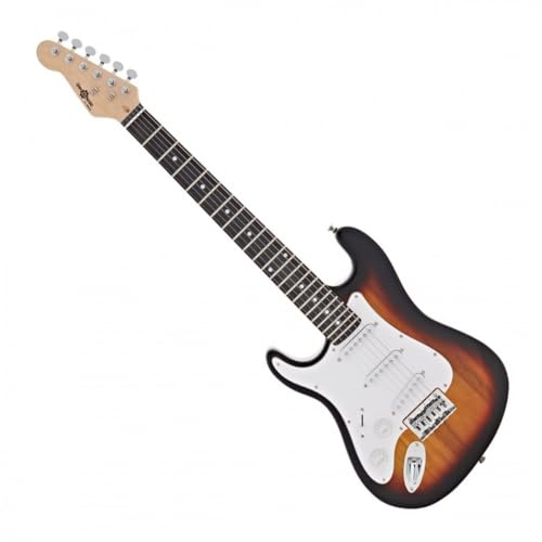 Guitarra eléctrica 3/4 LA para zurdos de Gear4music Sunburst con Amplificador de 10W