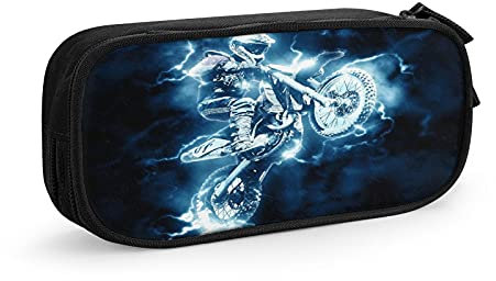 Federmäppchen Mäppchen Mit Große Kapazität Motocross Dirt Bike Motorrad 11, Langlebig Federtasche Pencil Case, Stiftetasche Geeignet für Schule College Büro Junge und Mädchen