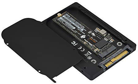 ADWITS U.2 auf NVMe SSD Adapter, 2,5 Zoll 7mm Gehäuse für PC-Mainboard mit U.2 (SFF-8639) Anschluss, Kompatibel mit PCIe 3.0 4.0 NVMe / AHCI SSD, Nicht für SATA