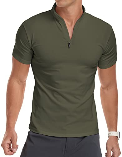 KUYIGO Herren 1/4 Zip Laufshirt Funktionsshirt Langarmshirt Sportshirt Schnelltrocknend Longsleeve Fitness Running Shirt S-XXL