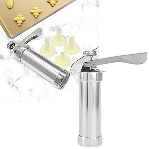 Topyond DIY Cookies Maker, Aluminum Alloy Cookies Press Machine, Christmas Cookie Cutters, Bakeware Kitchen Baking Tools, Cookie Press, Includes 20 Cookie Nozzles and 4 Replaceable Nozzles.
