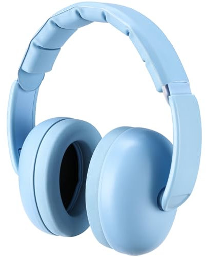 ProCase Cuffie Neonato Antirumore, Cuffie Antirumore Bambini Regolabile Ultra Morbida, Cuffie di Protezione Dell'udito per Bambini 6 a 36 Mesi Concerto Aereo Partite -Blu