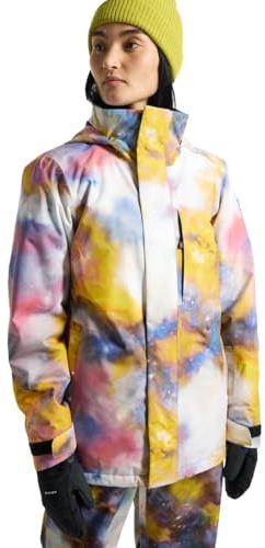 Burton Womens' Jet Ridge 2L Waterproof Snow Jacket (US, Alpha, Medium, Regular, Regular, Stout White Voyager)