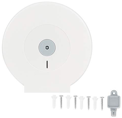 NDNCZDHC Toilettenpapierspender, Wandmontage, Toilettenpapierhalter, 26,9 X 26,9 X 11,9 cm, Rollen-Toilettenpapier-Handtuchspender, ABS-weißer Taschentuchspender Mit Schlüsselschloss