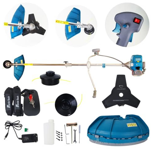 Gardetech Rasentrimmer 1,9 PS Rasenmäher Benzin | Freischneider Motorsense Benzin