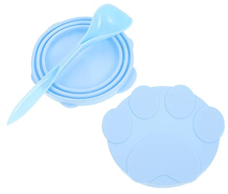 Sosoport 2sets Household Food Lid Wear-resistant Cat Food Spoon Replaceable Can Lid Can Accessory for Warmer Replacement