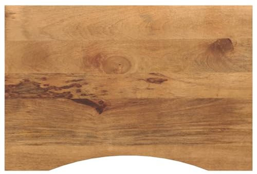 vidaXL Schreibtischplatte, Bürotischplatte mit Aussparung, Tischplatte für Schreibtisch Esstisch, Ersatztischplatte Holzplatte, 100x50x2,5cm Massivholz Mango