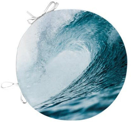 Fabulous Stuhlkissen, rund, Welle, Meer, Ozean, Wasser, Foto, Marine, Tauchen, Surfen, Bali – 40 cm – Stuhlkissen