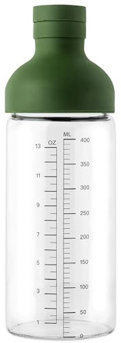 Mapouji | Coctelera Vinagreta | Botella de vidrio para salsa de ensalada casera | Mezclador gradue de borosilicato | Envase transparente Premium | Condimento de calidad | Vidrio dosificador 450 ML