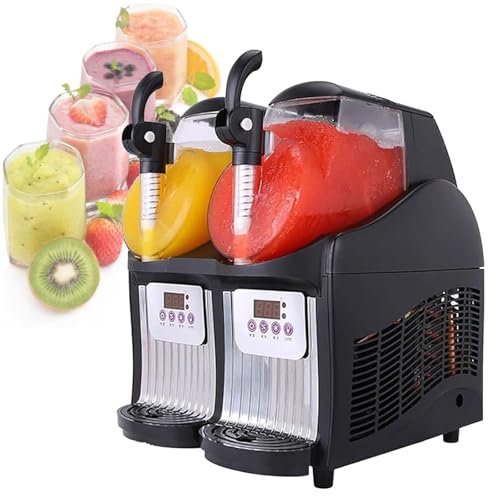 KLYDBMYT Macchina per Ghiaccio Commerciale, Macchina per Ghiaccio a Doppia Vasca, Macchina per Ghiaccio e succhi, Macchina per frullati e Bevande rinfrescanti, per casa, Hotel, Bar, ristoranti