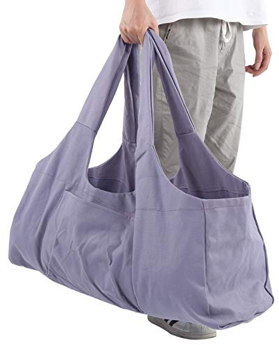ZAWELIYO Atmungsaktive übergroße Yoga Tasche-29 extra Große Leinwand-Tote für Yoga-Matten, Fitness Studio & Reisen | Leichte Mehrzweck-Trage Tasche