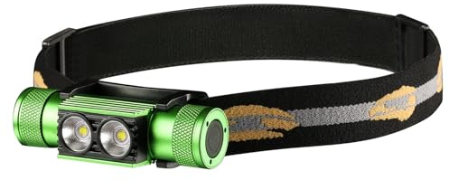 CSTEBOKE Lampada frontale Sofirn H25A, 1200 lm, 10 modalità di illuminazione, tipo C, IPX6, torcia LED ricaricabile per lavoro, sport, pesca e principianti