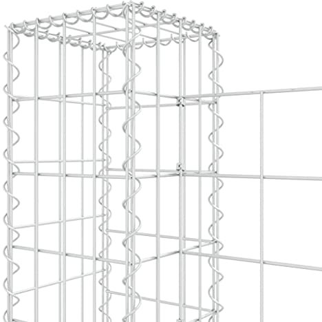 Iron Gabion Basket, 620 X 20 X 100 Cm, Rustproof And Durable, Easy to Use for Residential And Commercial Landscape Design, Welding Mesh, Multifunction with 6 Posts, Ideal for