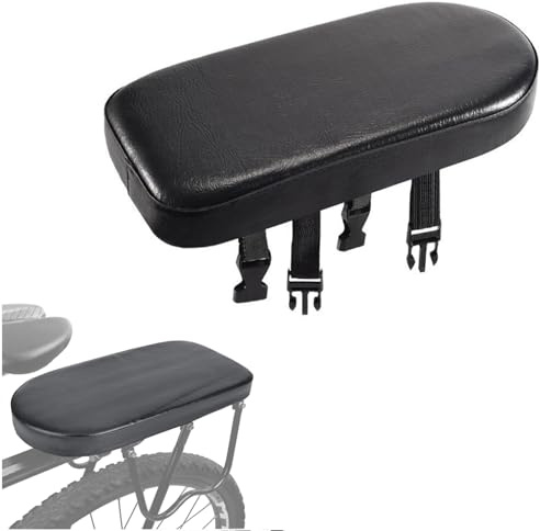 AaiLucky Bicycle Manned Cushion, Bike Rear Seat Cushion for Adults & Kids, EBike Back Seat, Soft Bicycle Saddles, Comfortable Long Pad for Women