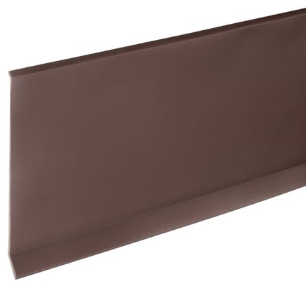 sourcing map 20ft x 4 Baseboard Trim Peel and Stick Wall Flexible Molding Trims, Self Adhesive PVC Cove Base Baseboards for Walls Corner, Coffee