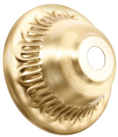 Zerodeko Base in Ottone Massiccio Per Lampada Contemporanea Portalampada Robusto Con Design Semichiuso Finial Decorativo Per Plafoniere e Lampade Da Comodino Protezione e Miglioramento Lumi