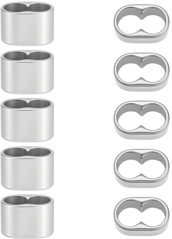 UNICRAFTALE 10 Teile 304 Edelstahl 6mm Schieberperlen 2 Loch Armband Abstandshalter Mehrstrangverbinder Ovaler Verbinder Für Lederkordel Armbanderschmuck