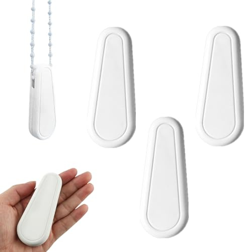Vertical Blind Weights, White, 3 Pcs | Professional Plastic Blind Weights Handle for Home Office, White