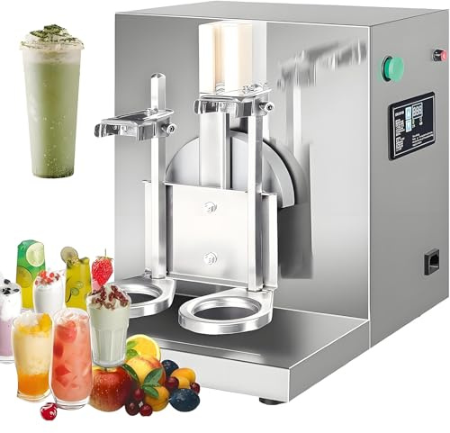 Macchina elettrica per scuotere il tè al latte, in acciaio inox, automatica a doppio telaio, per Bubble Tea, succo, caffè, latte, vino