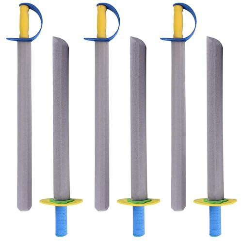 Lawnrden Spade Giocattolo in Schiuma Morbida, Spada in Schiuma da 6 Pezzi per Bambini 21 Coltelli Eva Spada Giocattolo 2 Stili Morbida e Sicura per Ragazze, Manico Colorato Casuale