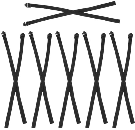 HAMPPLIES Lot de 12 Dragonnes Élastiques Noires pour Cannes de Marche 48 Cm Dragonnes de Rechange Universelles pour Bâtons de Randonnée et Ski Sangles Réglables Résistantes pour