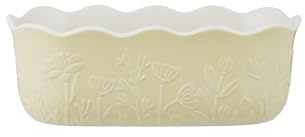 Mason Cash In The Meadow Kastenform aus Steingut, 22,5 x 12 x 8 cm, 1,1 l, Blumenprägung, für Brot und Kuchen, Ofenform