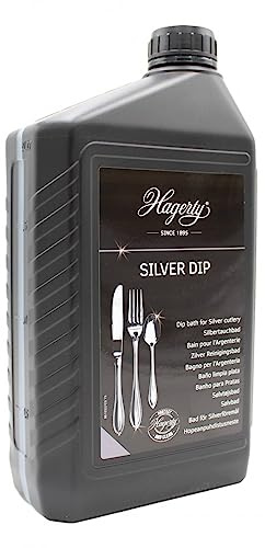 Hagerty Silver Dip 2L I Silver Bath Silbertauchbad mit Anlaufschutz I Effektives Silberputzmittel für Besteck aus Silber oder versilbertem Metall I Silber-Reinigungsbad für erneuerten Glanz