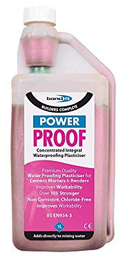 Bond-It Power Proof 1 Litre - Waterproofer & Plasticiser - A Concentrated addidtve That waterproofs & Improves The Plasticity of The Cement, Mortar