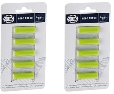 Sebo genuine Air Fresheners - 2 Packs of 5 capsules - Suitable for any Sebo vacuum cleaner - 0496ER - Citrus scent