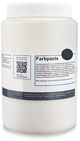 DD Composite Farbpaste 1kg anthrazitgrau RAL 7016 Pigment hochkonzentriert für Kunstharze Epoxidharz Resin Polyesterharz Gießharz farbintensiv deckend