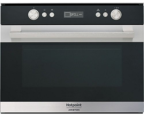 Hotpoint MS 767 IX HA Built-in Combination microwave 34L 1000W Black,Stainless steel microwave - Microwaves (Built-in, Combination microwave, 34 L, 1000 W, Buttons, Rotary, Black, Stainless steel)