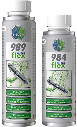 PRAKTISCHES SET! TUNAP MICROFLEX 989 INJEKTOR DIREKT-REINIGER DIESEL 950 ml + 984 INJEKTOR DIREKT-SCHUTZ DIESEL 500 ml