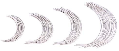 SUPVOX Aghi curvi per Cucire 2.0/2.5/3/3.5 Pollice 48 Pezzi