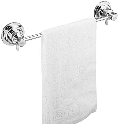 JiePai No Drilling Suction Cup Towel Bar 16 Inches, Heavy Duty Wall Mount Towel Holder for Bathroom & Kitchen, Vacuum Suction
