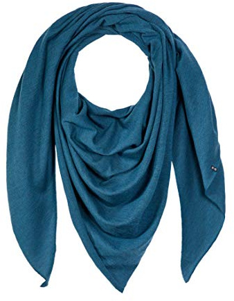 Enter the Complex® Schal Damen, Dreieckstuch, Halstuch, 100% Merino Wolle, 240 x 100 cm, Petrol