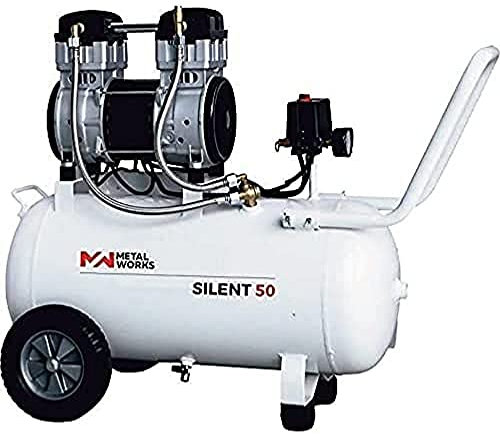 Compresor silent 50 silencioso sin aceite 50l. marca METALWORKS