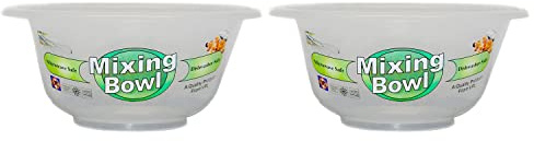 (Set of 2) - 25 CM Clear Round Plastic Multifunctional Mixing Bowl Fruit Vegetable Salad Bowl Serving Bowl Catering Bowl Nesting Bowl Meal Preparing Food Storage Kitchen bowl For Baking Cooking