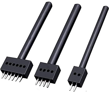 KEWAYO Strumento di perforazione del foro in pelle, 3Pcs 2/4/6 Prong Taglio Lacing Cucitura DIY Leather craft Punching per Cuoio Artigianato Forniture