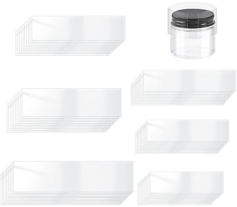 Swpeet 480Pcs 6 Größen 4.8 5.3 5.7 5.9 6.4 7.4 Klar PVC Schrumpffolie Flasche Schrumpfbänder Sortiment Kit, perforierte Flasche Schrumpfbänder