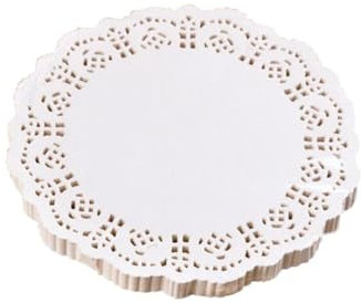 BESTonZON 100stücke Papierdeckchen Für Kuchen Einweg-öl Absorbierende Weiße Runde Tortenunterlage Tortenpapierunterlage Spitzenpapierdeckchen