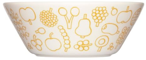 Iittala Oiva Toikka Collection Schale aus Porzellan, in der Farbe: Gelb, Maße: 5 x 15 x 15 cm, 1070626